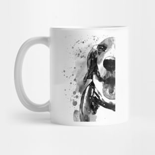 Black and White Half Faced Beagle Mug